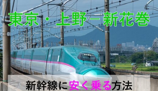 東京・上野－新花巻の新幹線【往復】料金を格安にする！