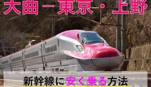 大曲－東京・上野の新幹線【往復】料金を格安にする！